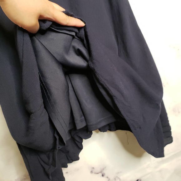 ALTAR'D STATE Blue Lace Floral Bow Back Flowy Mini Dress M - Picture 3 of 9